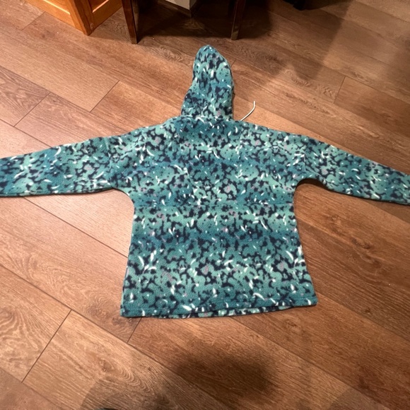 L. L. Bean VINTAGE 1/4 Zip Fleece Pullover With hood Womens Medium - Picture 12 of 12